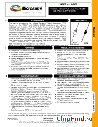 Datasheet 1N5908 производства Microsemi